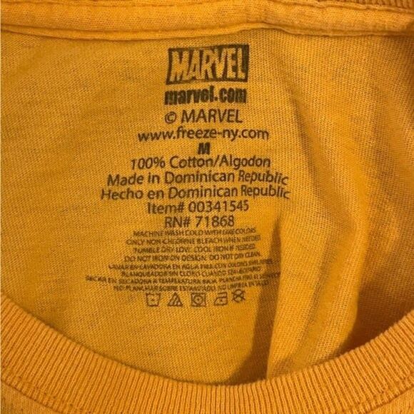 Marvel Women’s Yellow Cropped Graphic Tee Size Medium - Picture 4 of 4